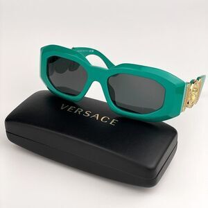 NEW Versace VE4425U 536487 MAXI MEDUSA BIGGIE Turquoise Gray Oval Unisex